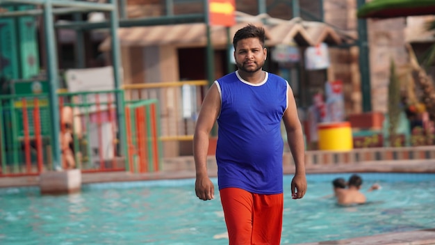 A boy in water park sonipat Haryana India 20 may 2023