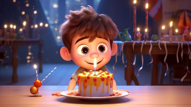 Boy With Birthday Cake