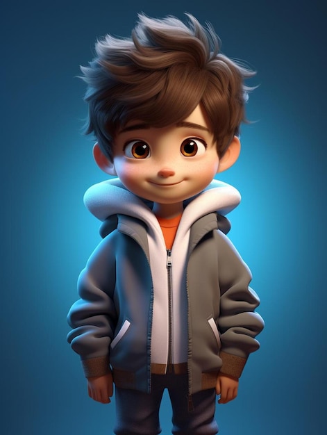 a boy with a hoodie and a hoodie