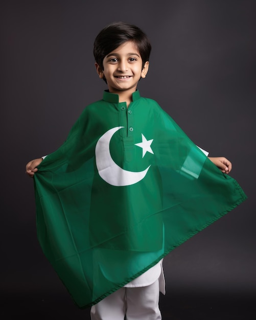 Boy with Pakistan Flag