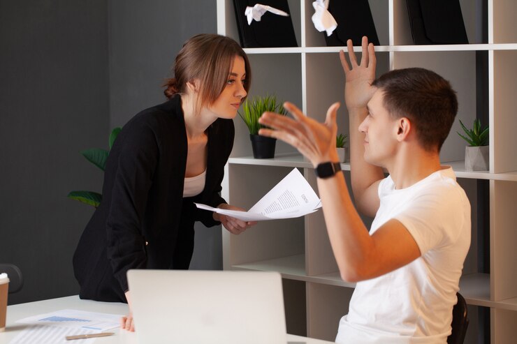 Boze klant heeft een conflict met de manager van het bedrijf