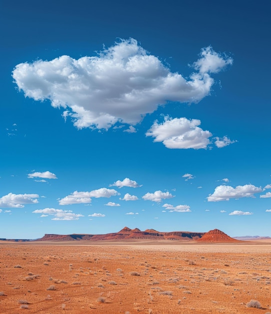 BR verlaten landschap met blauwe lucht en wolken