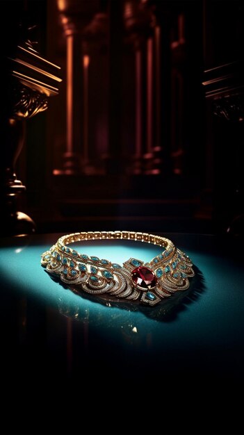 a bracelet from the collection of the designer.