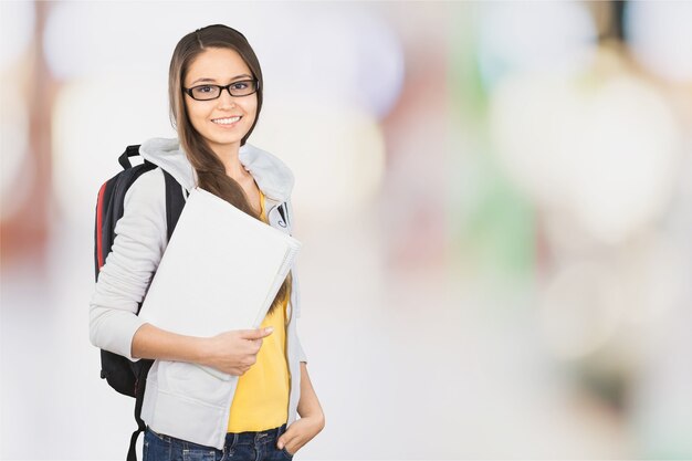 Braces glasses teen backpack beautiful bench best