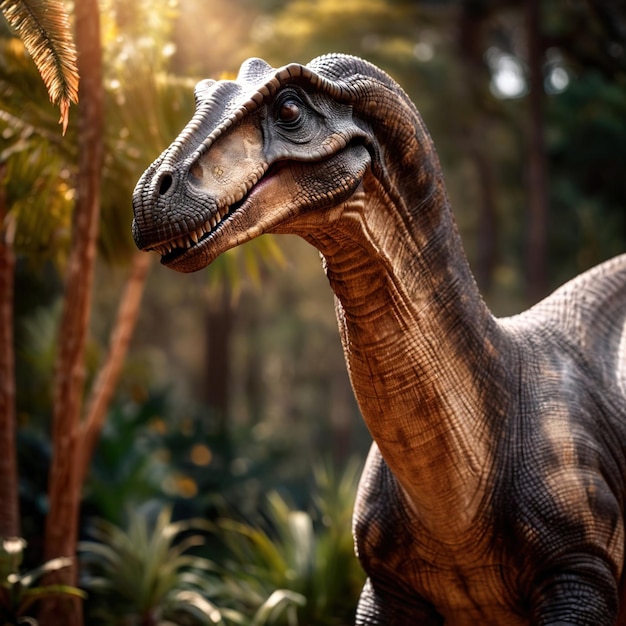 Brachiosaurus prehistorisch dier dinosaurus wilde dieren fotografie prehistorische dier dinosaurus wildlife p