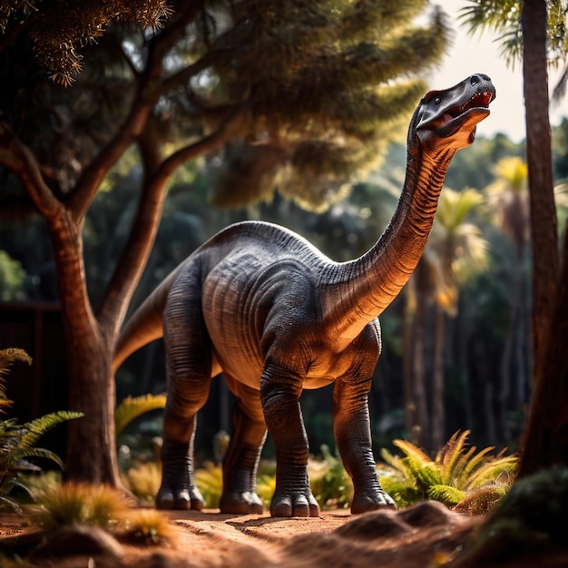 Brachiosaurus prehistorisch dier dinosaurus wilde dieren fotografie prehistorische dier dinosaurus wildlife