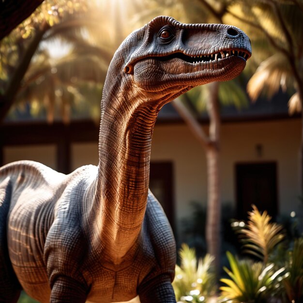 Brachiosaurus prehistorisch dier dinosaurus wilde dieren fotografie prehistorische dier dinosaurus wildlife