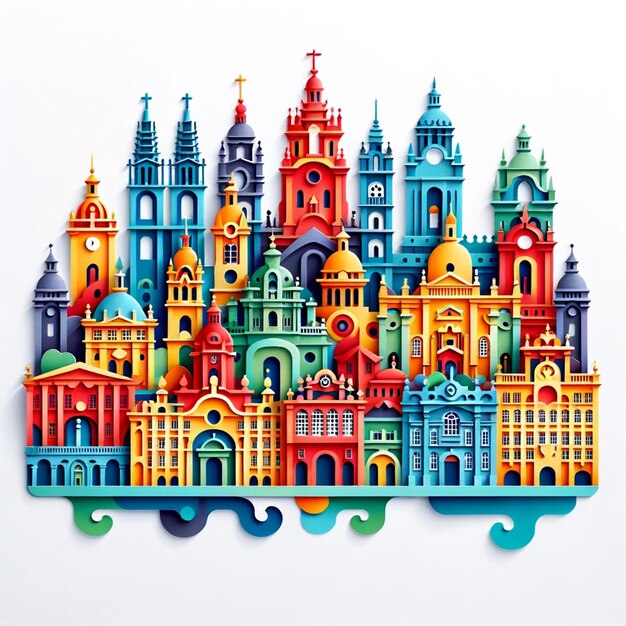 Braga Landmarks Paper Art Collection