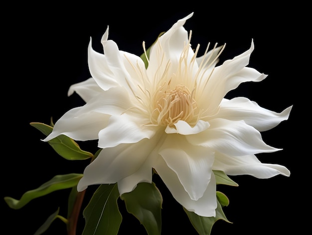 Photo brahma flower in studio background single brahma flower beautiful flower ai generated image