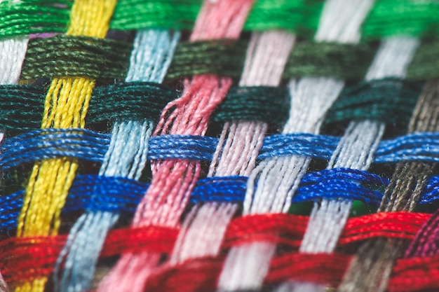 Braid of colored sewing threads