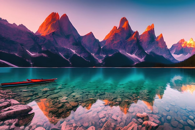 Foto il lago di braies con il monte seekofel sullo sfondo