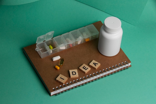brain booster pills still life