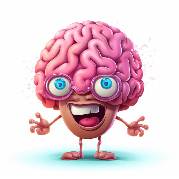 Photo a brain character