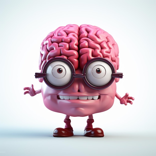 Photo a brain character