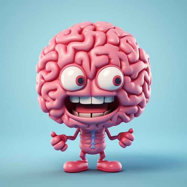 Photo a brain character