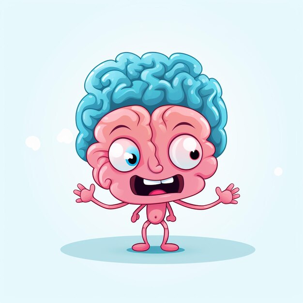 Photo a brain character