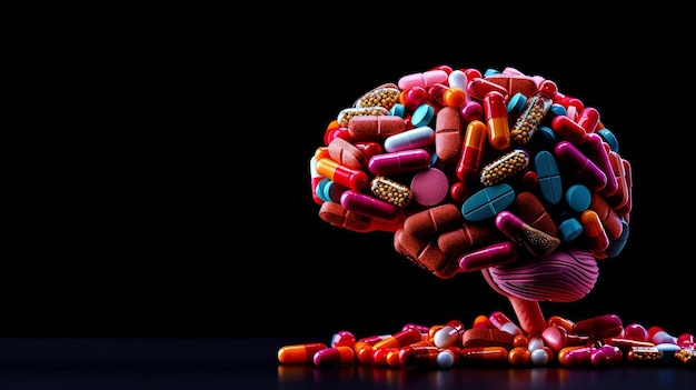 Brain Constructed From Pills and Capsules