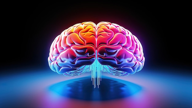 Brain emulation whole brain simulation digital consciousness solid color background