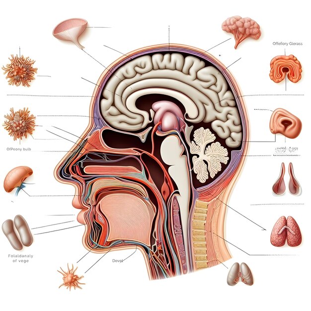 Photo brain illustration