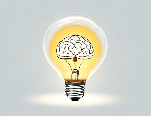 脳は電球の形状のベクトルで