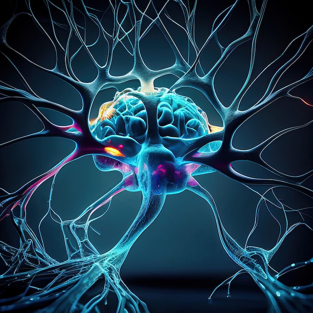 Brain nerve cells Created with AI generation toolsx9