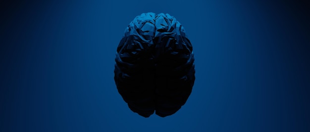 brain neural of ai robot for high technology network quantum computer processing digital data generative 3d illustration rendering