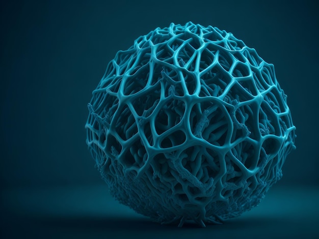 Brain neural network molecule atom AI Generated