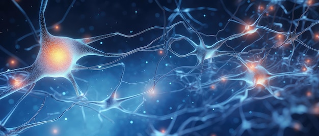 Brain neuron link information interaction background material