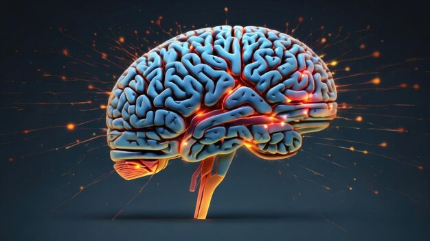 a brain scan showing different areas lighting up as memories are recalled representing the retrieval
