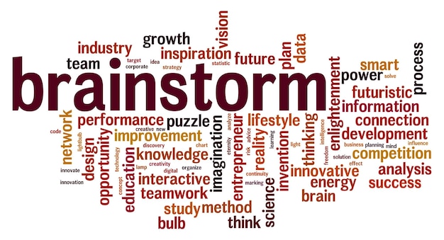 Brainstorm word cloud