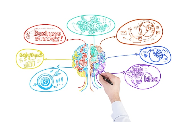 Brainstorming concept on white background