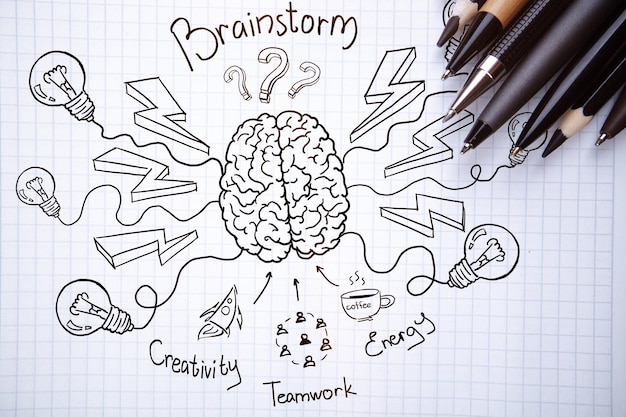 Brainstorming and creativity concept