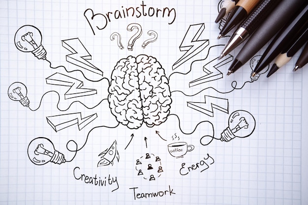 Concetto di brainstorming e creatività