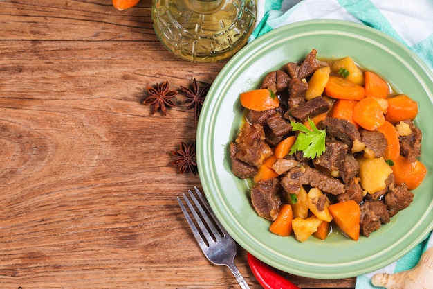 Braised beef brisket and carrot potatoes