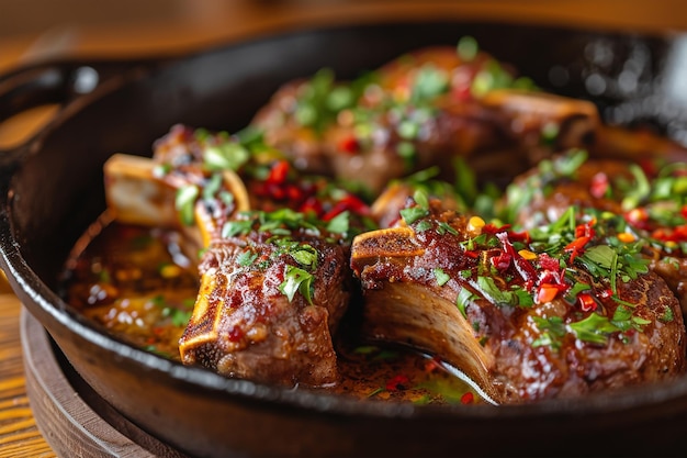 Foto cotte di agnello brasate, cibo tradizionale del medio oriente