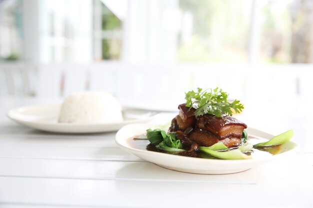 Braised pork belly in Japanese style