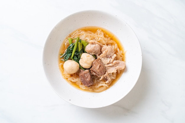 Braised pork noodles bowl