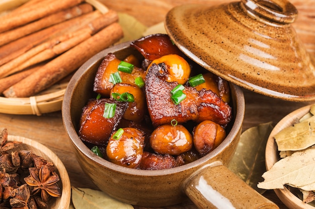 Braised Pork with Chestnuts, Chinese food
