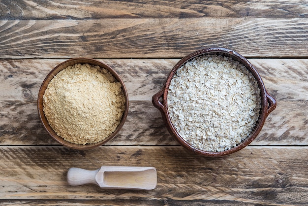 Bran oat in bowl