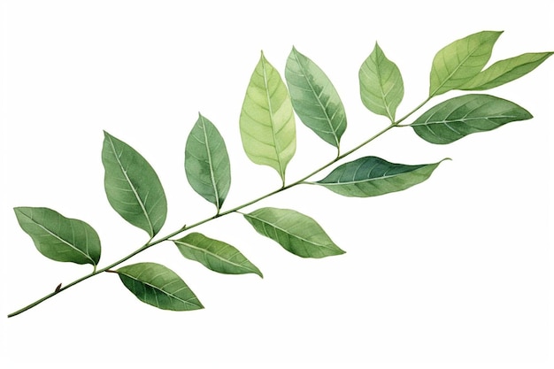 a branch of green leaves with the leaves of a plant.