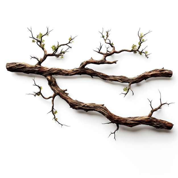 Branch Isolated on White Background with Varied Styles and for Creative Professional