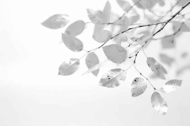 A branch of leaves with the sun shining on it.