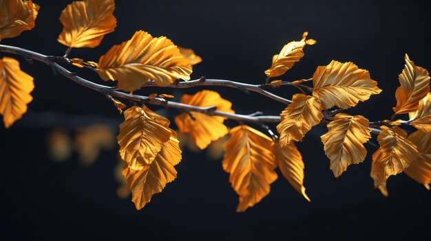 A branch of leaves with the word autumn on it