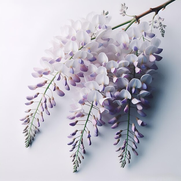 a branch of purple flowers