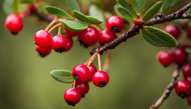 a branch with berries and the word cherry on it