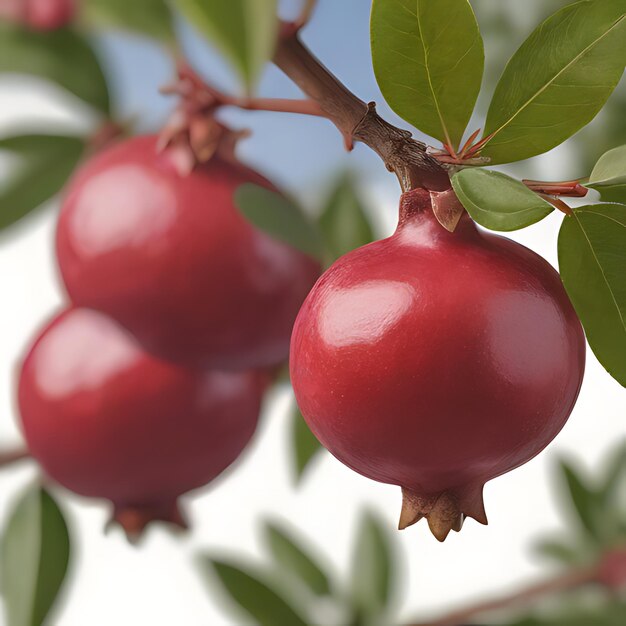 Photo a branch with red berries on it and a blue sky behind it