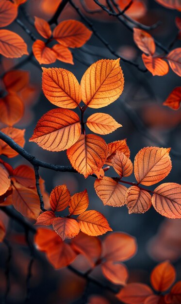 a branch with red leaves that has the word quot fall quot on it