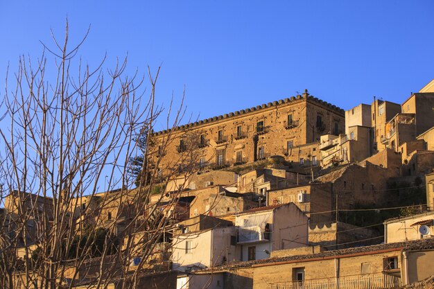 Branciforti building in leonforte, sicily