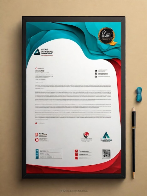 Photo brand identity corporate letterhead template