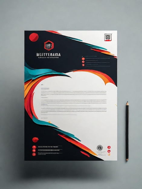 brand identity corporate letterhead template